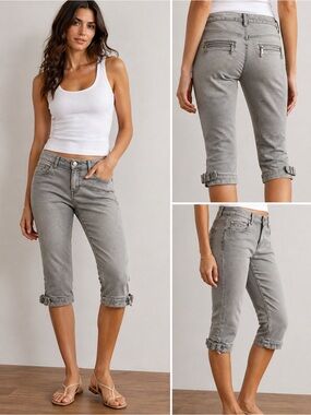 Stella McCartney Gray Denim Capri Jeans Size 6